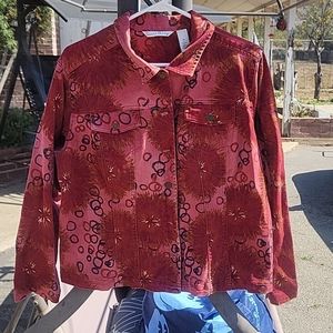 French Laundry patterned denim jacket sz XL